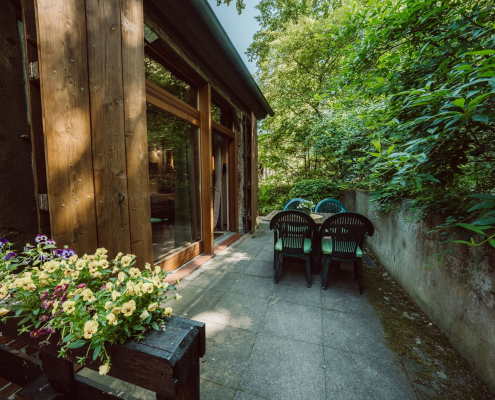 Ferienwohnung Schafstall - Ansicht: Terrasse